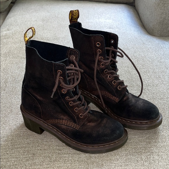 Dr. Martens Clemency metallic brown Women's Black Boots 8 - Picture 3 of 17